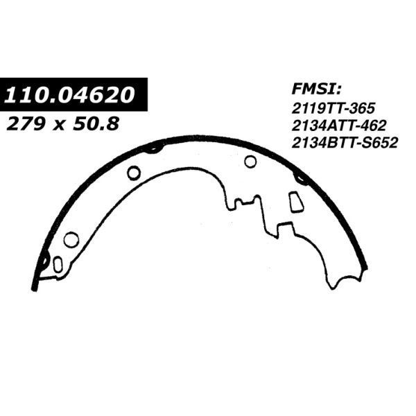 Centric Parts Riveted Brake Shoes, 112.04620 112.04620